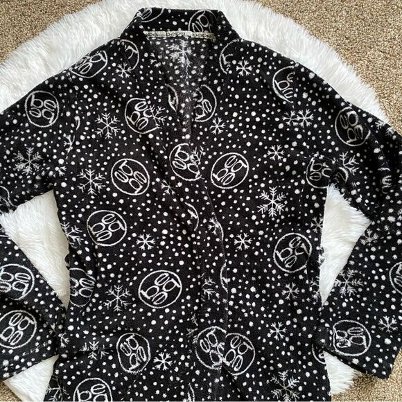 Bebe Robe Black White Women’s Size Medium No Belt - Picture 3 of 11